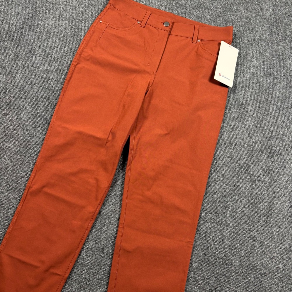 Lululemon City Sleek 5 Pocket Pant Women 8 Dark Terracotta 7/8 Warpstreme